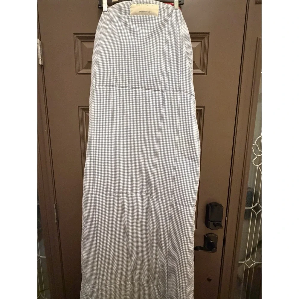 Pottery Barn Kids Sleeping Bag Shaggy Head Fluffy Dog Blue Gingham Zippered